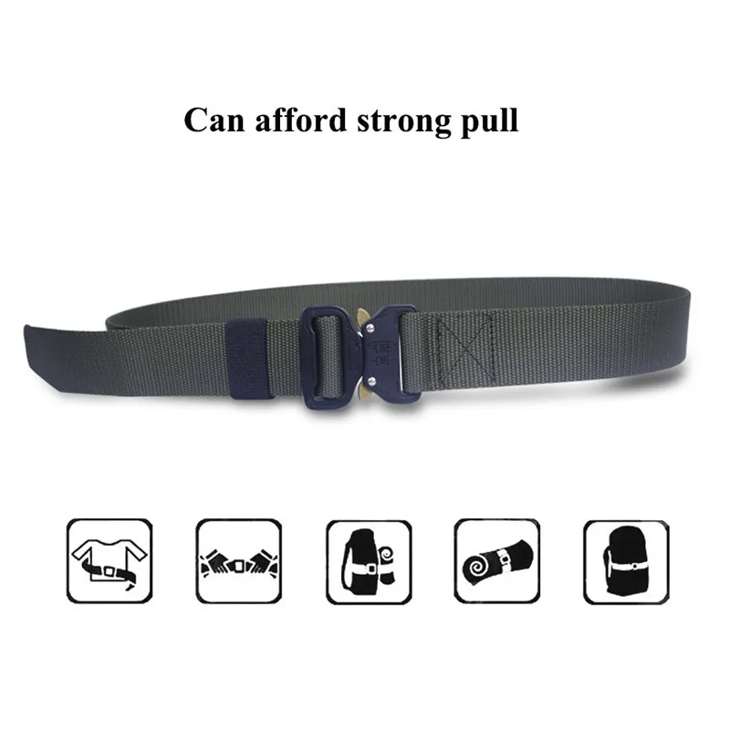 Tactical 120CM Outdoor Military Tactical Belt solid Buckle Nylon Waist Belts Multicam Molle Automatic Buckle Army Belts