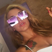 Модный фирменный дизайн, сексуальные женские негабаритные Квадратные Солнцезащитные очки, женские винтажные безрамочное зеркало, солнцезащитные очки для женщин