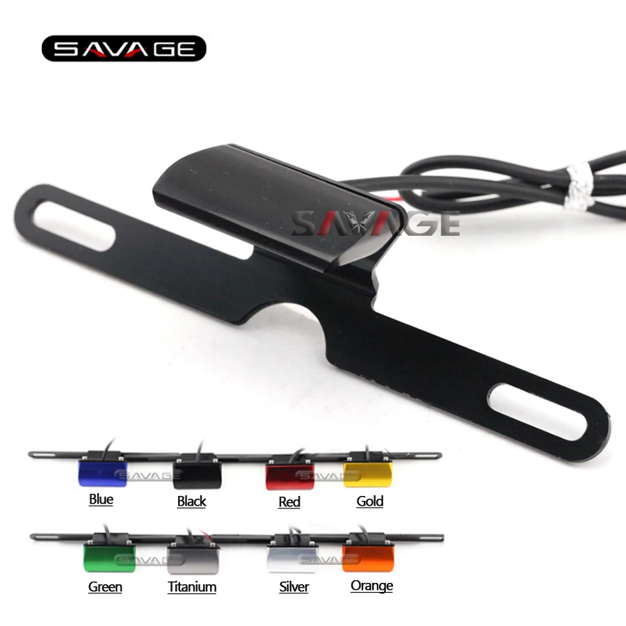 

Universal Motorcycle Accessories CNC Aluminum License Plate LED Light For Aprilia TUONO Mana SHIVER RSV MILLE RSV4 SMV DL750