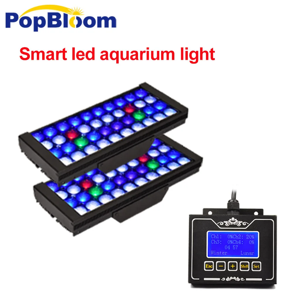 

PopBloom aquarium led lighting aquarium decoration smart lamp aquarium dimmable light marine fish tank with controller