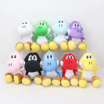 

Super Mario 30pcs/lot 7inch/18cm 9 colors super mario bros yoshi plush toy doll yoshi plush sitting yoshi plush with sucker cup