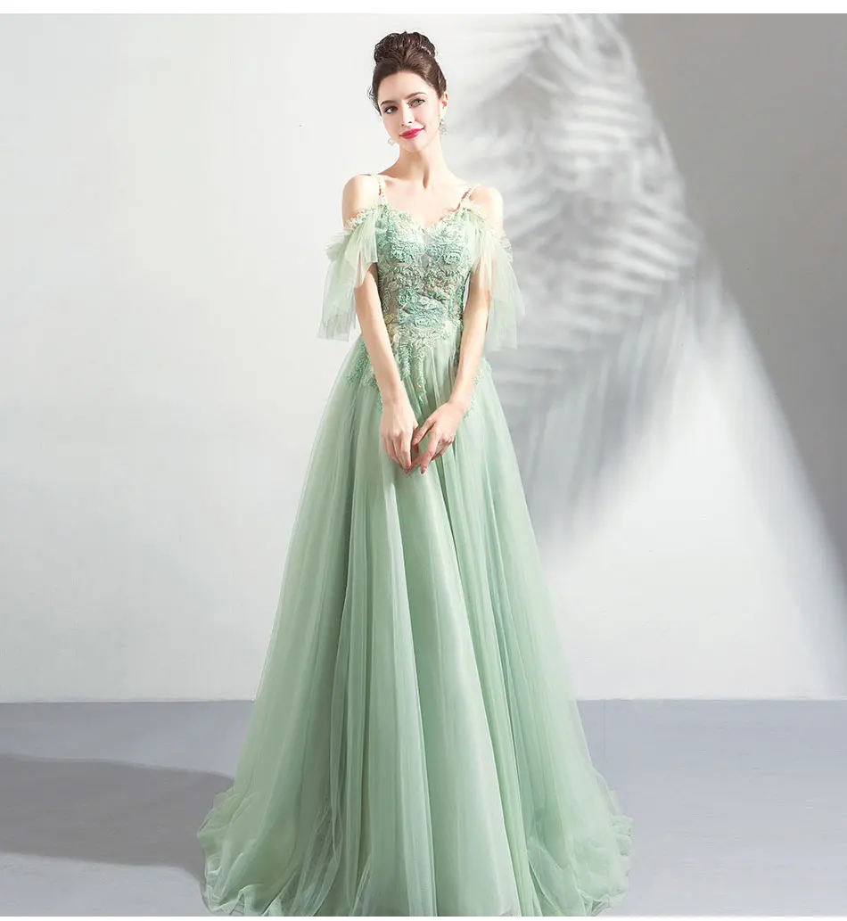 mint green formal dress