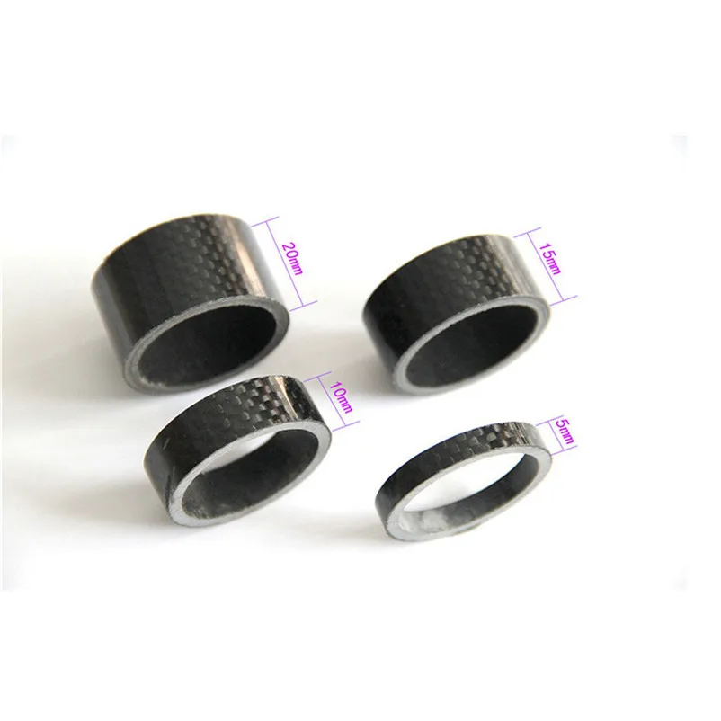 Bike washers 18inch Carbon Fiber Bike MTB Headset Stem 5101520MM Washer Spacer Set Kit Bicycle Protective #4S07 (2)