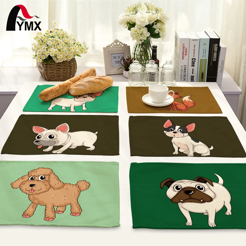 

42*32cm Animal Dog 100 Polyester Napkins on the Table napkins Cat Sheep for decoupage Home decor Table Napkins Pig