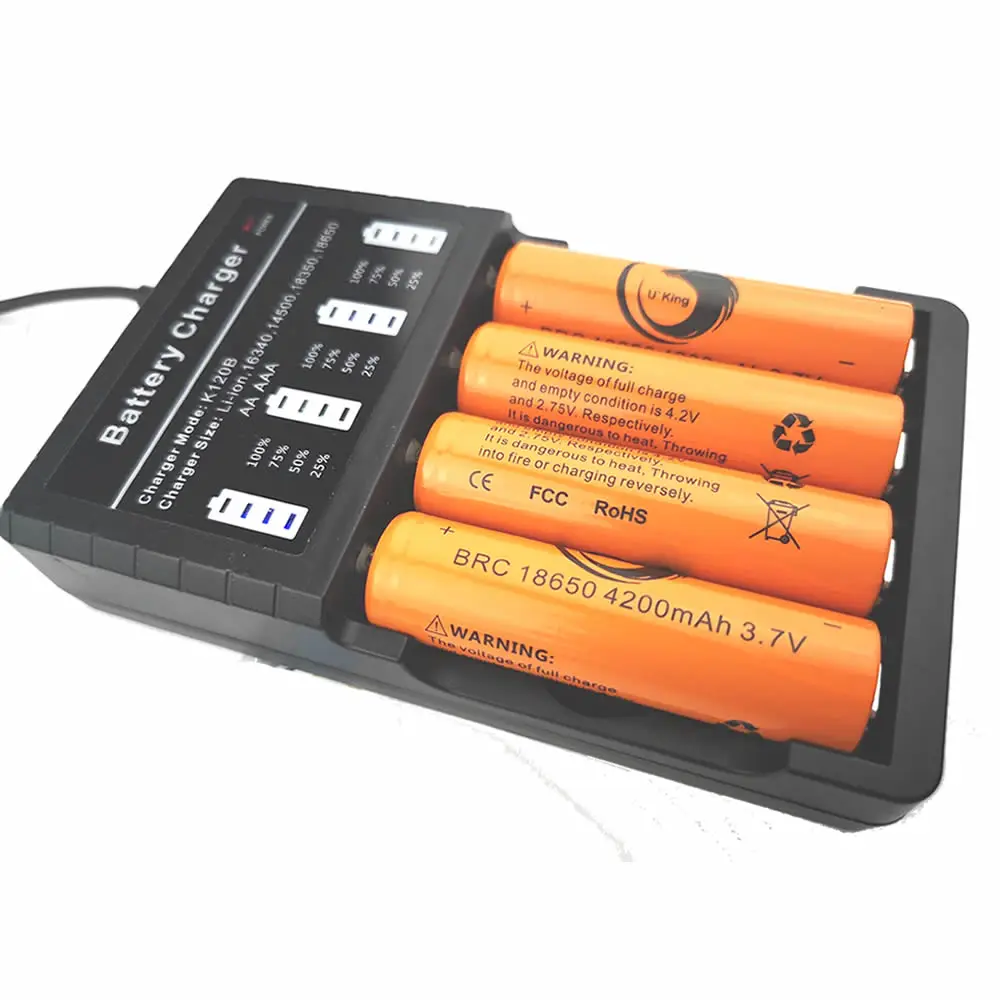 1x18650 LCD USB мульти 4 зарядное устройство для 22650 18650 18500 16340 CR123A AA AAA фонарик батареи