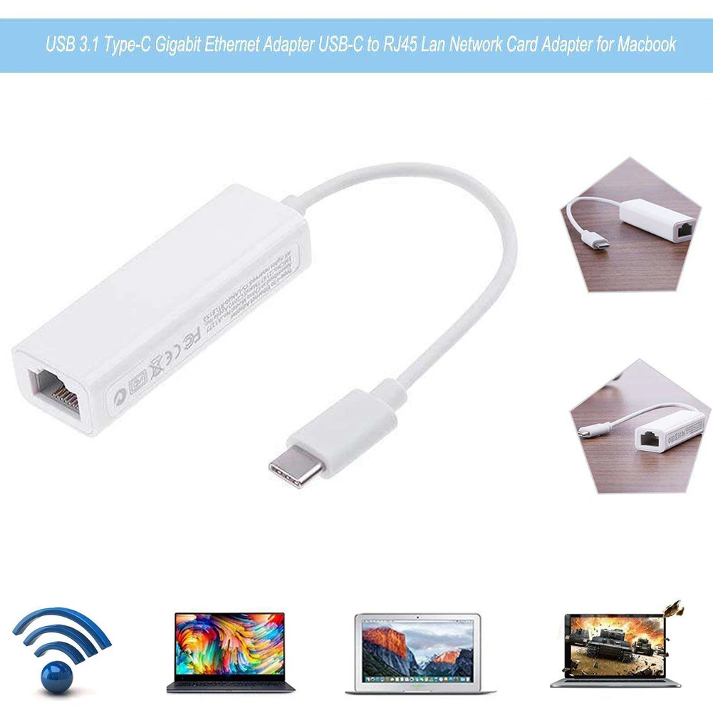 USB 3,1 type-C для RJ45 Lan Сетевой адаптер для карт Gigabit Ethernet для Macbook PC