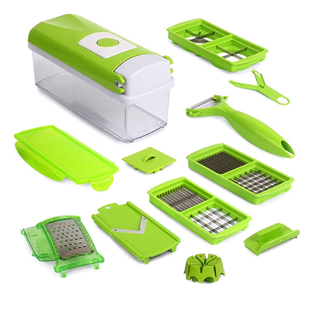 Home Kitchen 12PCS/Set Multifunction Vegetable Shredder Machine Fruits fruit Device chopper Slicer Cutter dicer Diced mixer