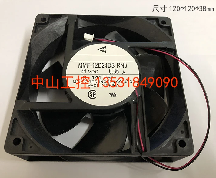 Melco para Fuji Freqüência Elétrica Mmf12d24ds-rnc 0.36a Ventilador de Refrigeração Novo - Imagem 2