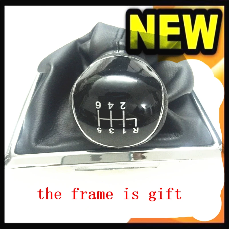 

New 6 Speed Manual Gear Shift Knob With Leather Boot For Ford Focus 2 MK2 2005 2006 2007 2008 2009 2010 2011 C-Max Kuga Fiesta