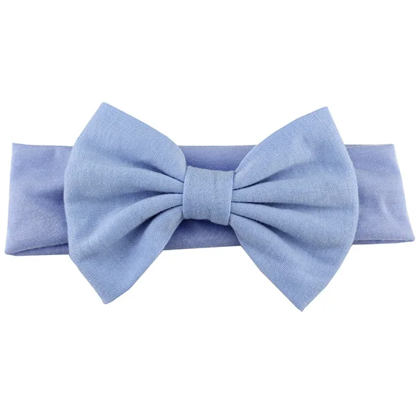 10pcs/lot High Quality Kids Cotton Headbands With 11CM Bows For Birth Girls Top Quality Headwear - Цвет: 21