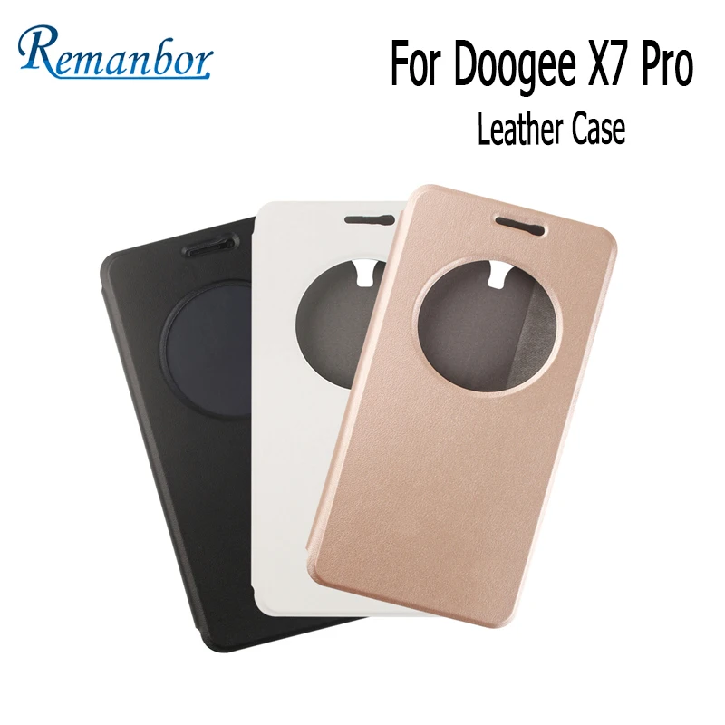 Remanbor Для DOOGEE X7 Pro из искусственной кожи чехол с окошком для обзора на застежке в 3