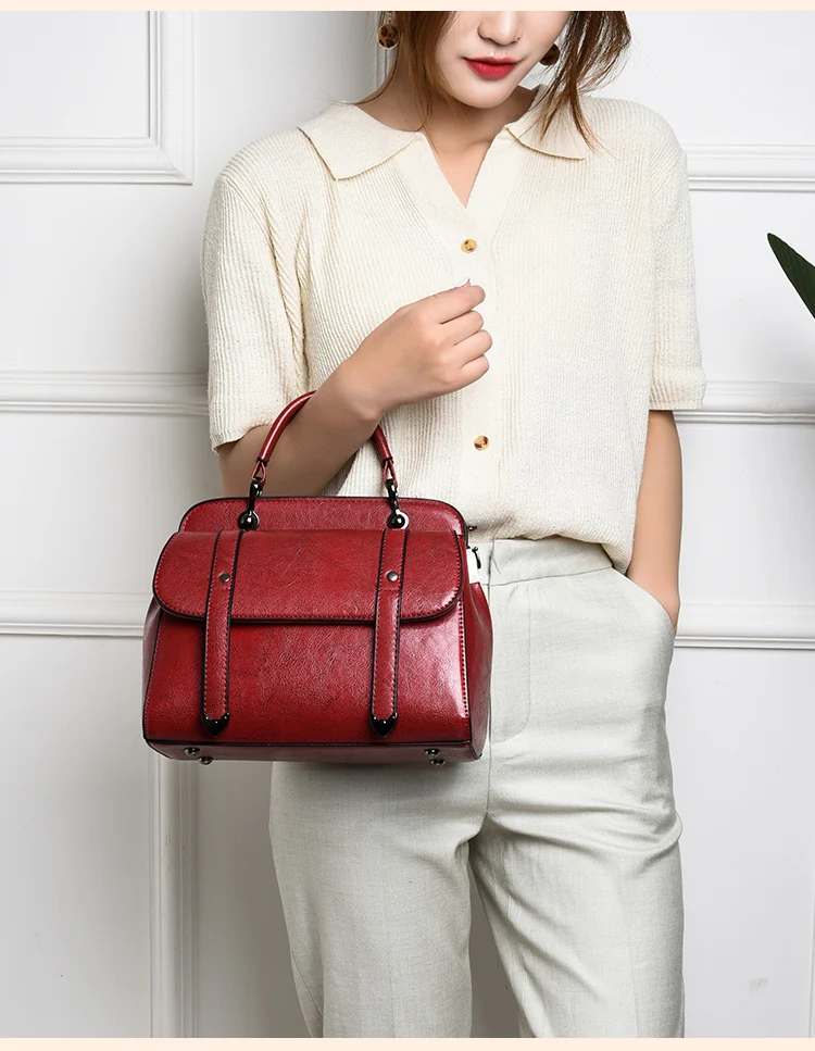 Роскошная Ретро женская сумка, дизайнерская, масло, воск, кожа, женская сумка, высокое качество, женские сумки через плечо, хит, женская сумка