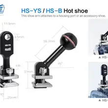 SUPE Scubalamp горячий башмак-мяч/Горячий башмак-YS Подводное плавание с аквалангом фотографии аксессуары водонепроницаемый корпус камеры высокие сапоги