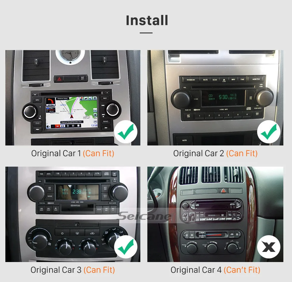 Seicane Android 300 автомобильный Радио dvd-плеер Мультимедиа gps для Jeep Commander Compass Dodge ram Chrysler Wrangler Grand Cherokee