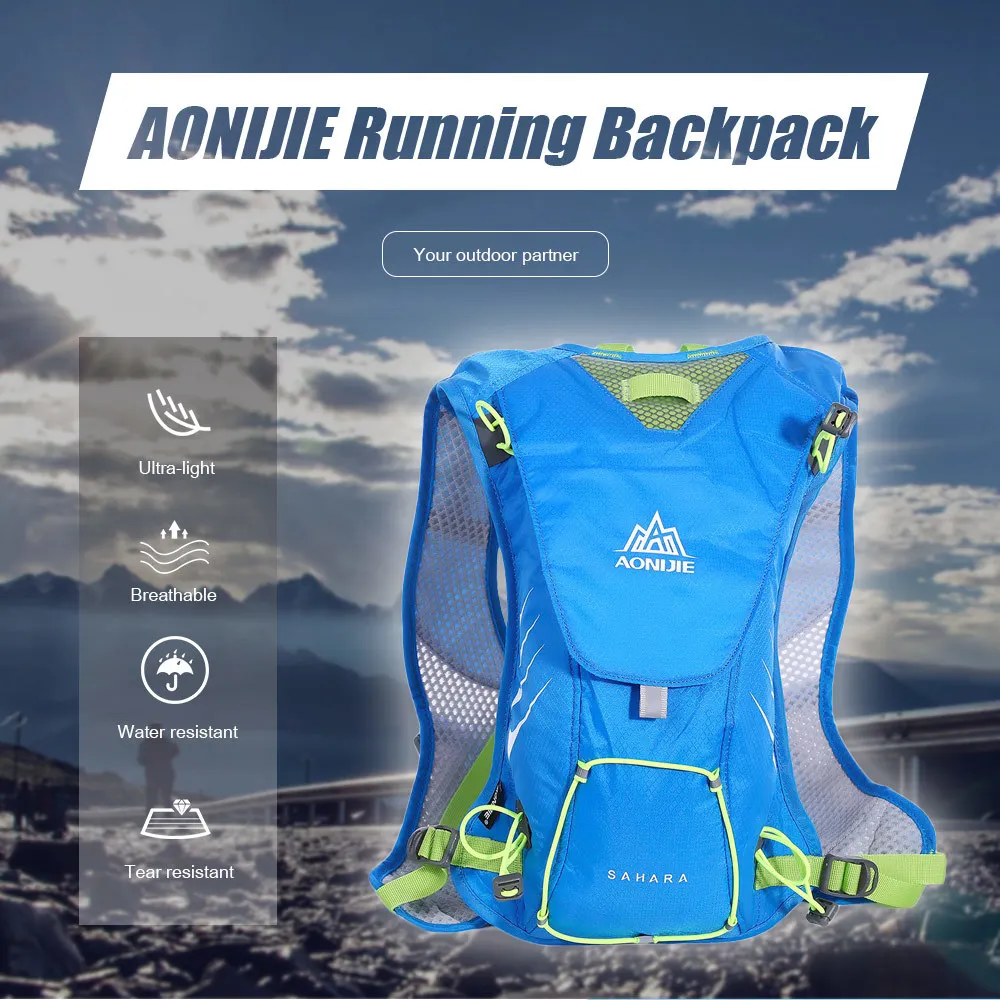 AONIJIE 8L Unisex Running Backpack with 1.5L Water Bag for Outdoor Sports