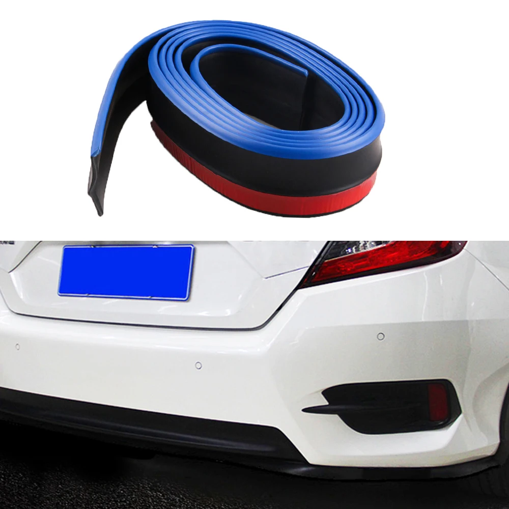 2.5M Car Protectors Front Bumper Lip Bmper Rubber Strip Exterior Car Sticker Lip Skirt Protector