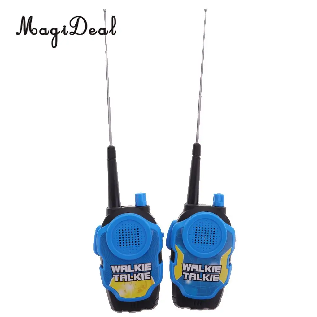 2Pcs Electronic Walkie Talkie Toy Portable Two-Way Radio Interphone Pretend Play Phone Game Outdoor Communication Toys Kids Gift