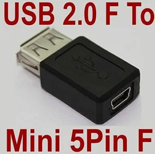 

Wholesale 50pcs/lot Mini USB 5pin Female to USB A type 2.0 Female Connector extension Adapter Free Shipping