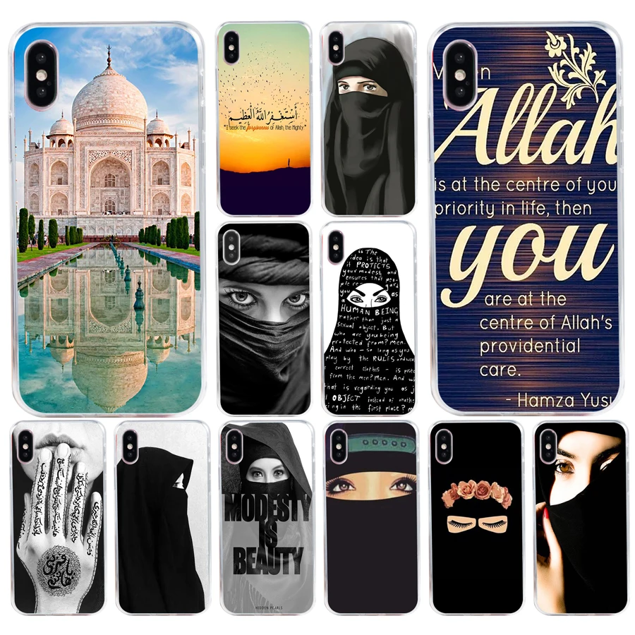 128H Muslim Girl Al Islam Custodia Morbida In Silicone Tpu Cover Per Iphone 5 5S Se X Xr Xs Max Case