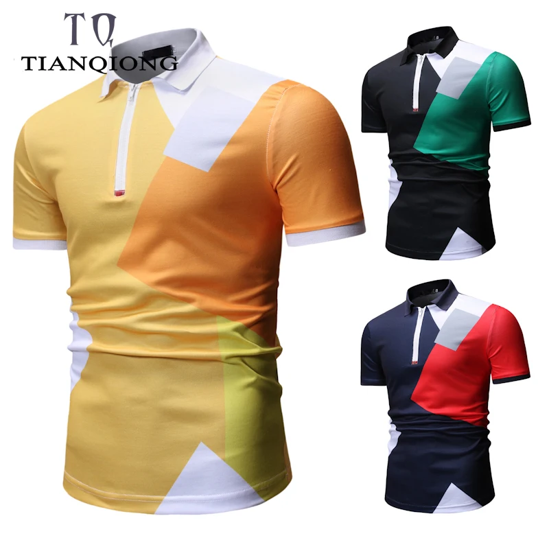 Ceny 2019 nowych marek odzieżowych koszulka Polo mężczyzn stójka mężczyzn letnia koszulka Polo odzież typu streetwear z krótkim rękawem Slim Fit mężczyzn ubrania