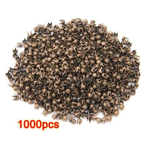 

CNIM Hot 1000 2.5mm Stud Rivet Claw Copper Bronzed Belt Bag Decoration