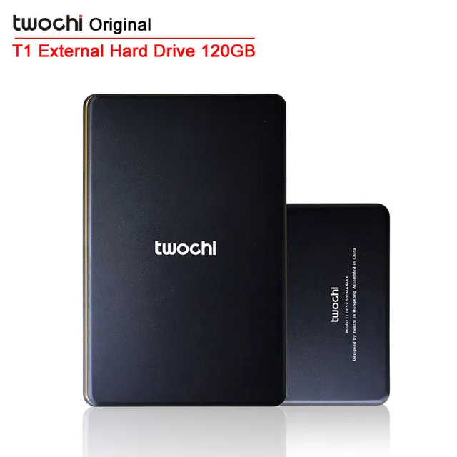 Бесплатная доставка 2015 Новый стиль 2.5 дюймов Twochi USB2.0 HDD 120 г тонкий внешний жесткий диск портативный дисковое хранилище опт и розница