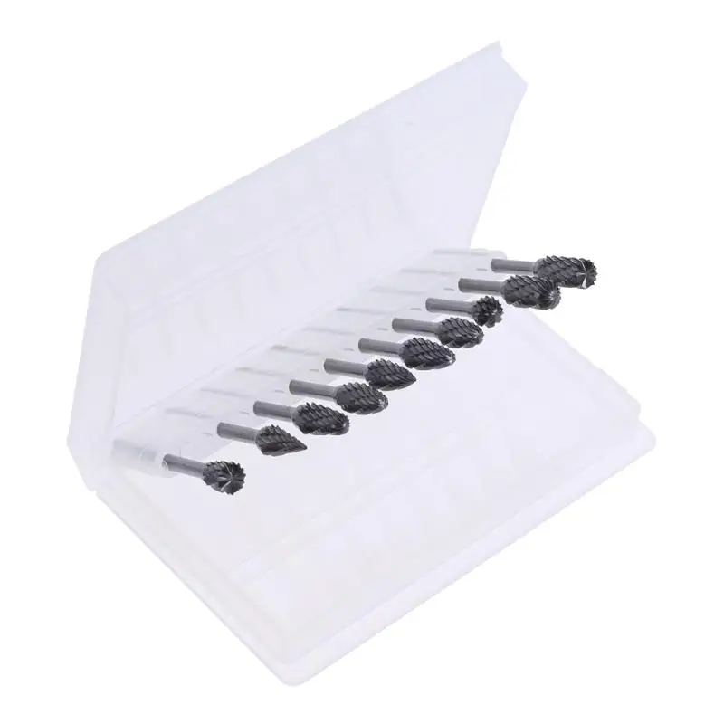 

1/8" Shank Tungsten Carbide Milling Cutter Rotary Tool Burr Double Diamond Cut Rotary Dremel Tools Electric Grinding