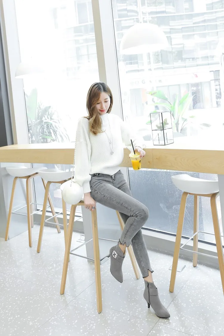 

Women Winter Warm Botas Footwear Size 34-43 Ladies Thick Fur Ankle Boots Women High Heels Short Boots With Fur Shoes