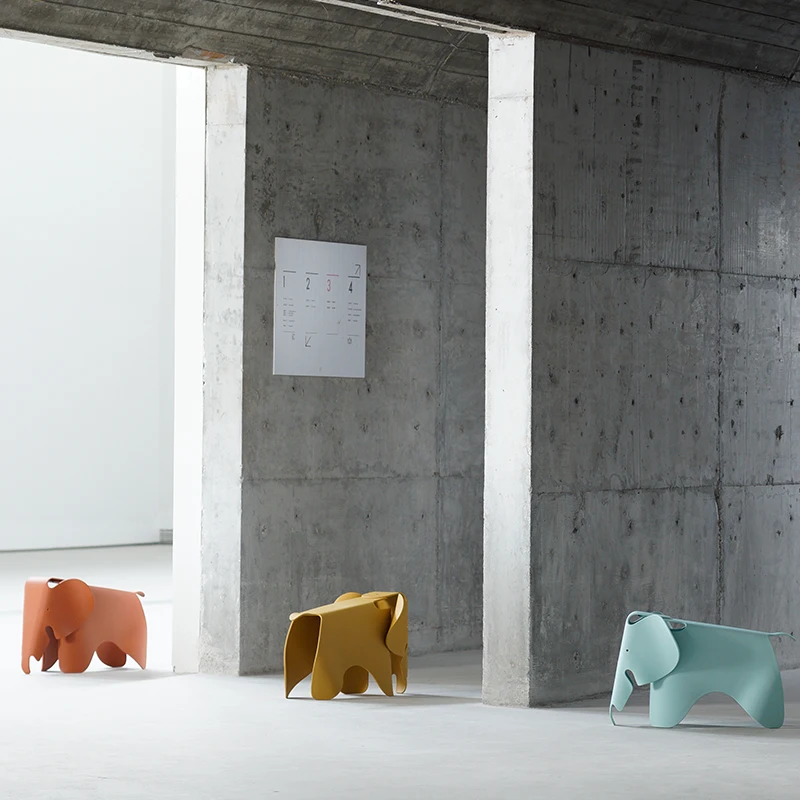 Модный креативный стул для детей, домашний пластиковый стул с рисунком слона, Модный Цветной игрушечный стул для детского сада