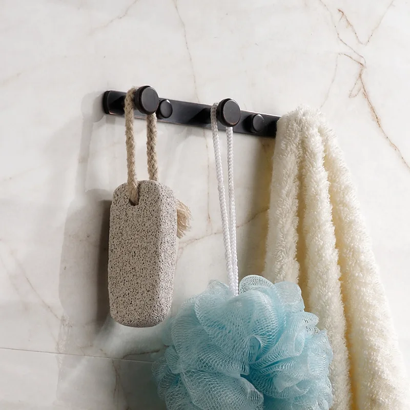 Аксессуары для ванной комнаты Европейский черный бронзовый крючки для одежды банное полотенце вешалка для пальто и шляп крючки 6613