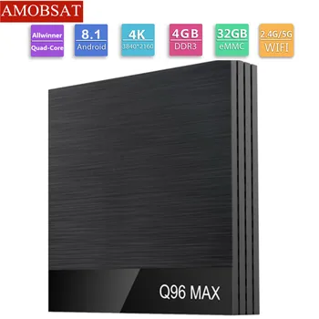 

Q96 Max Android 9.0 TV Box 4GB RAM 32GB ROM Allwinner H6 Quad Core USB 3.0 100Mbps 2.4G WiFi Set Top Box Support 6K H.265