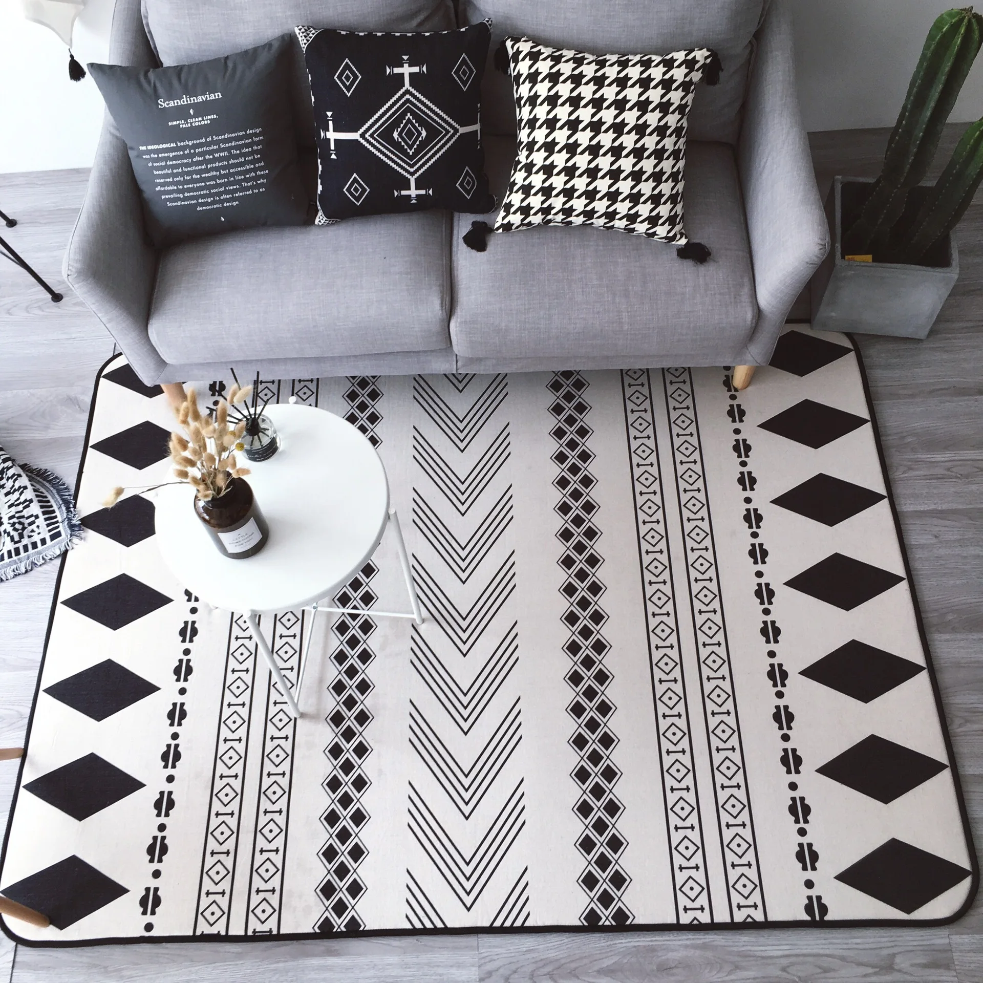 

145X195CM Full Seasons Linen Rugs And Carpets For Living Room Home Bedroom Area Rug Coffee Table Floor Mat Kids Play Game Carpet