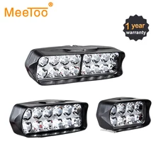 MeeToo motosiklet kafa lambası ampulleri motosiklet için Off Road traktör kamyon tekne ATV motosiklet far 8 12 16 led Motor sis lambası