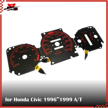 

DASH EL Glow Gauge for Civic 1996 1999 K8 EK4 AT Reverse Glow Black panel with Red scales numbers