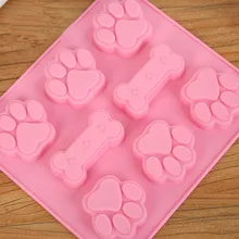 1 шт. силиконовая кость для собак торт плесень для шоколада желе для пудинга льда крем следа выпечки инструмент для украшения PF 007