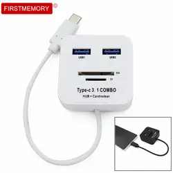 USB3.1 Тип-C Card Reader USB-C к USB2.0 SD TF Tyce C OTG Combo HUB Многофункциональный конвертер для OPPO xiaomi 4C Letv телефон