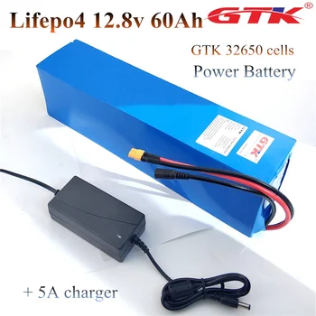 

LFP 12.8v 50Ah 60Ah 12V 100Ah 12v 80Ah lifepo4 Battery Pack Solar Energy light ebike UPS RV Vehicle + 14.6v 5A charger