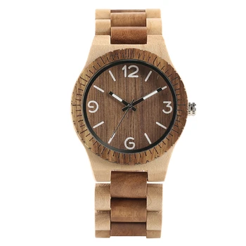 

2018 New Fashion Natural Wood Quartz Men Novel Full Wooden Father's Day Gift Simple Wrist Watch for Men Women Relogio Masculino