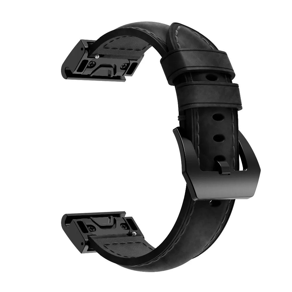 Billig Leder Band Armband Armband für Garmin Fenix 5 5X 5S Plus 6 6X 6S smart Armband 20mm 22mm 26mm Quick Fit Armband Strap