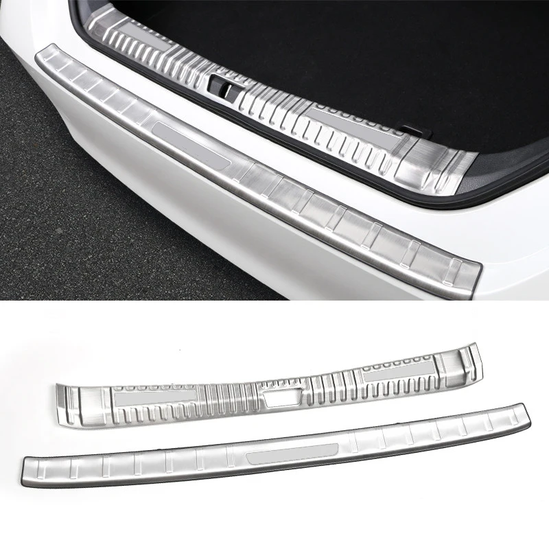 

for Toyota Avalon 2019 2020 Stainless Steel Car-Styling Accessories Inner & Outer Rear Bumper Protect Plate Cover Trim