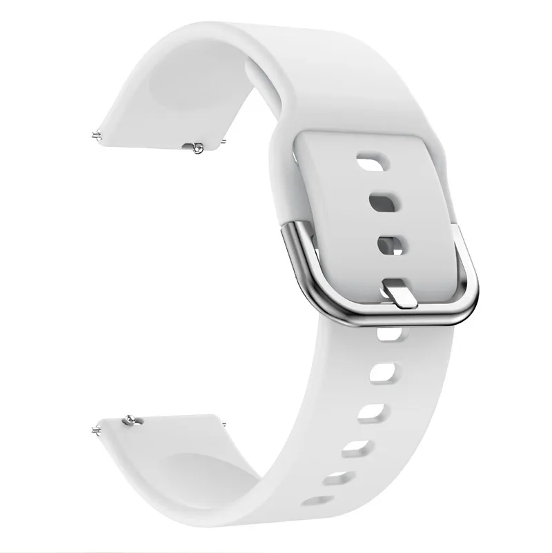 ASHEI 20 мм силиконовый ремешок для samsung Galaxy Watch 42 мм активный 2 шестерни S2 классический спортивный ремешок для Huami Amazfit Bip Ремешки для наручных часов - Цвет ремешка: White
