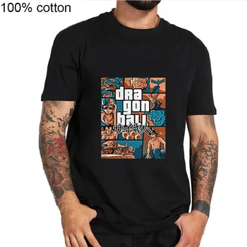 

2019 vintage Grand Theft Dragon Ball Z GTA T Shirts Super Saiyan Mens Clothing Short Sleeve Tees Cool Street T-Shirts Plus Size