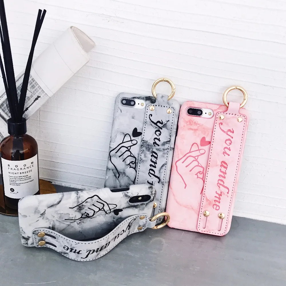 

For iPhone 6 6s Plus 7 7Plus 8 8Plus X Fashion Handbag Case Hand Holder Stander Strap Leather Soft Back Cover Skin Shell