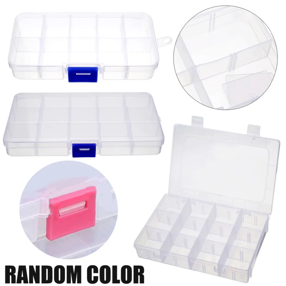 Mayitr 10/15/24 Slots Compartment Organizer Plastic Storage Box Case Container Adjustable Jewelry Box Display Organizer Mayitr 10/15/24 Slots Compartment Organizer Plastic Storage Box Case Container Adjustable Jewelry Box Display Organizer