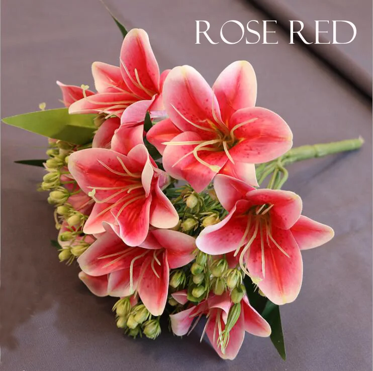 

Artificial silk flower lily Calla Lilian Simulation flowers lily DIY Home partty wedding flowers decorate false blossom decorate