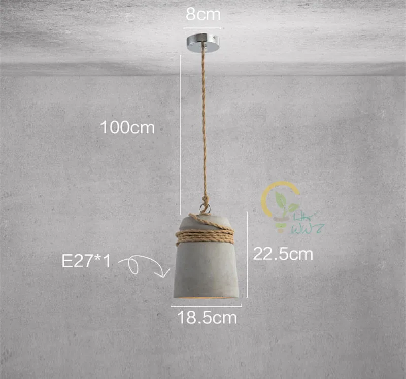Скандинавские цементные подвесные светильники современный блеск Pendente креативный Лофт стиль искусство подвесные лампы промышленный Декор Светильник Suspendu