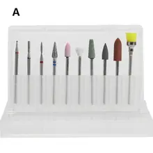 10 шт. шлифовальная дрель для ногтей электрическая щетка для удаления фрезы маникюрный набор аксессуары для сверл