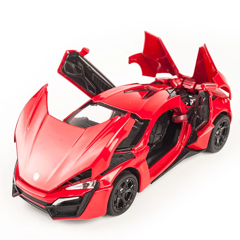 1:32 Lykan Hypersport литые под давлением модели автомобилей звук и свет вытяните назад автомобиль игрушки подарки детям подарок на день рождения настоящая машина
