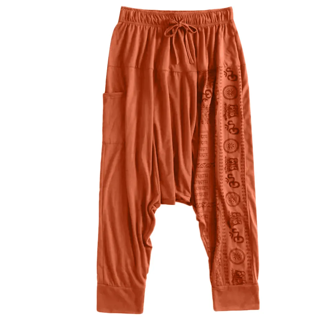 Мужская Уличная одежда в стиле хип-хоп, Длинные повседневные свободные брюки с принтом, большие размеры, штаны-шаровары, штаны для бега, hombre, мужские - Цвет: 4