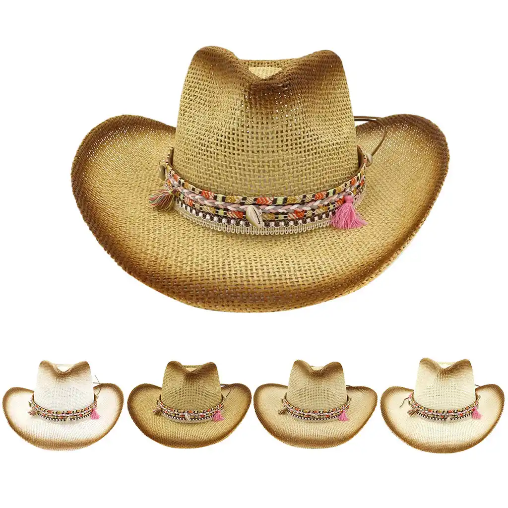 womens straw cowboy hats wholesale